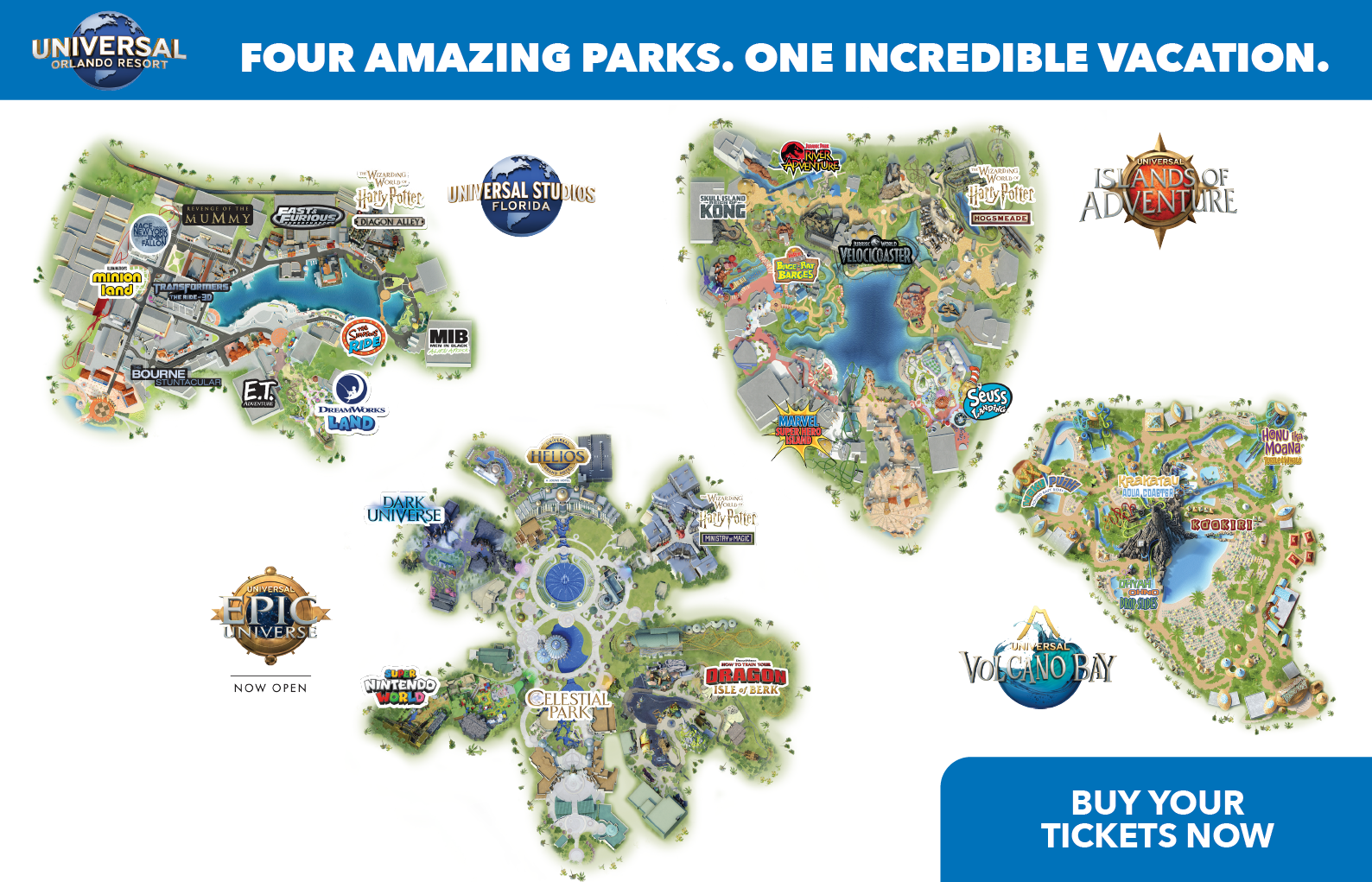 Universal Studios Map 2025